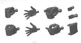 1/144 Builders' Parts: EFSF MS Hand 01 (Dark Gray ver)