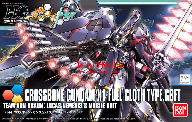 HG Crossbone Gundam X1 Full Cloth (GBFT ver) - Click Image to Close