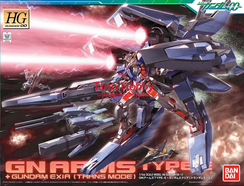 HG GN Arms Type E + Gundam Exia (Trans Mode) - Click Image to Close