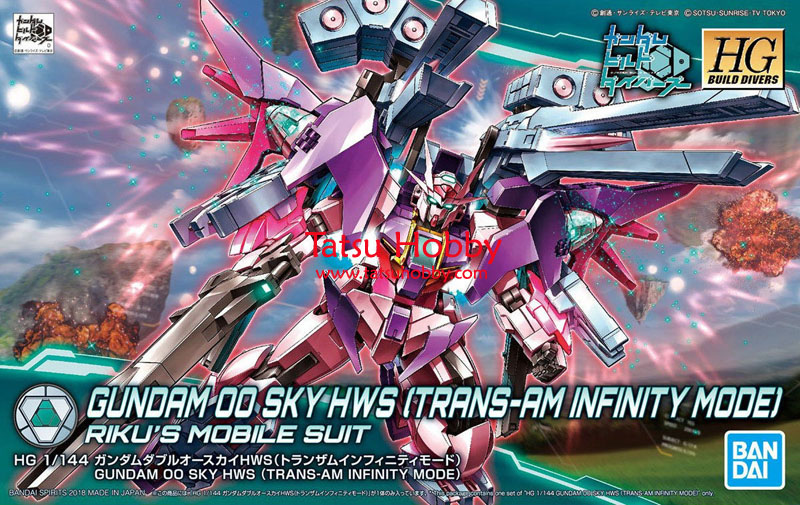 HG Gundam 00 Sky HWS (Trans AM Infinity Mode) - Click Image to Close