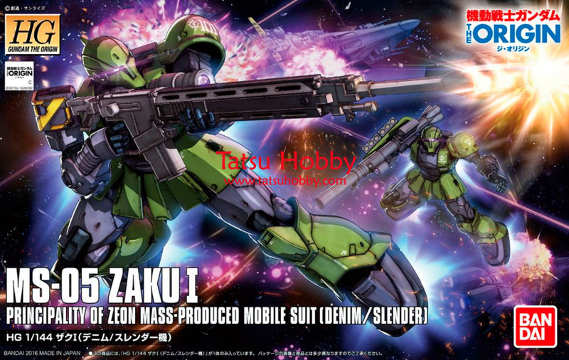 HGUC Zaku I Denim / Slender (The Origin ver) - Click Image to Close