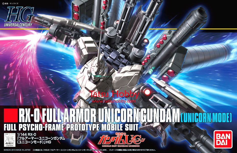 HGUC Full Armor Unicorn Gundam Unicorn Mode - Click Image to Close