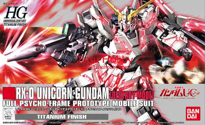 HGUC Unicorn Gundam Destroy Mode Titanium Finish ver